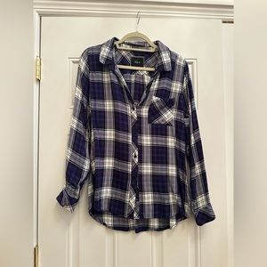 Rails Purple Plaid Button-Down Shirt Size Medium